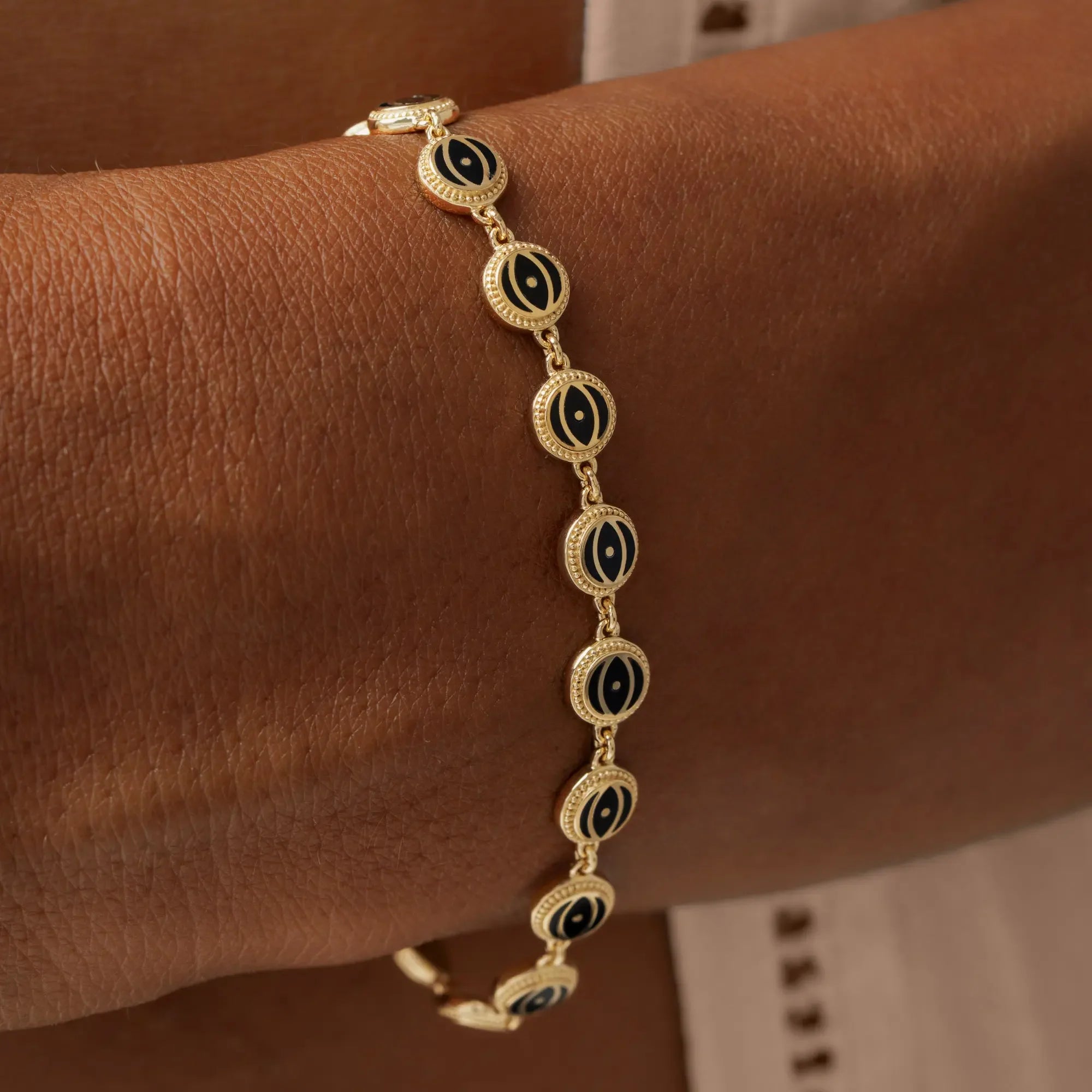 Ethereal Guard Evil Eye Onyx Bracelet