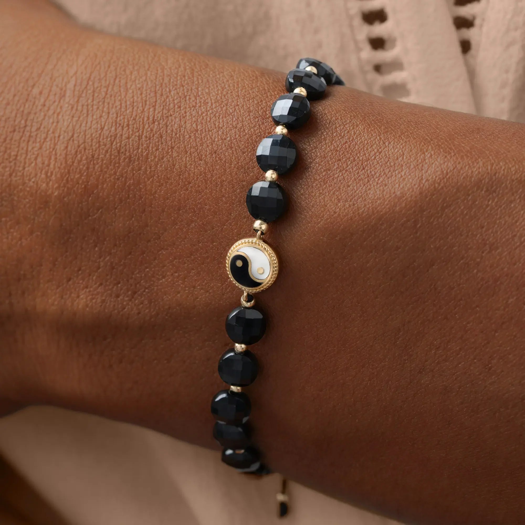 Equilibrium Essence Yin Yang Onyx & Mother of Pearl Bracelet