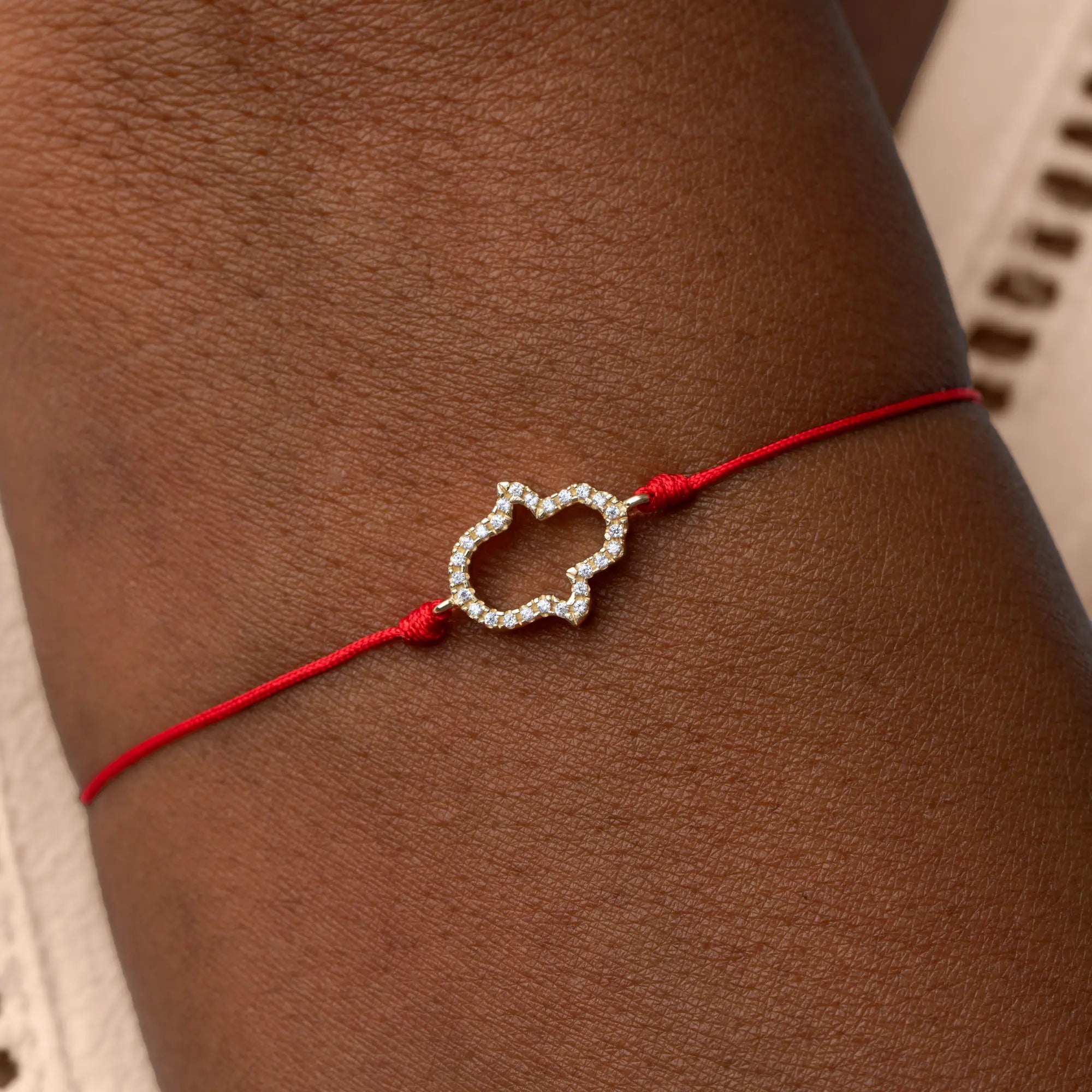 Infinite Guidance Hamsa Red String Bracelet
