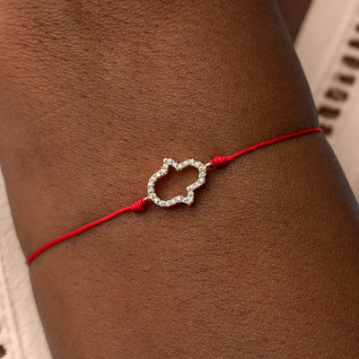 Infinite Guidance Hamsa Red String Bracelet
