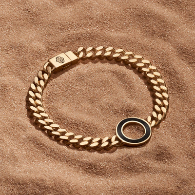 Awakened Dreams Black Onyx Karma Circle Bracelet