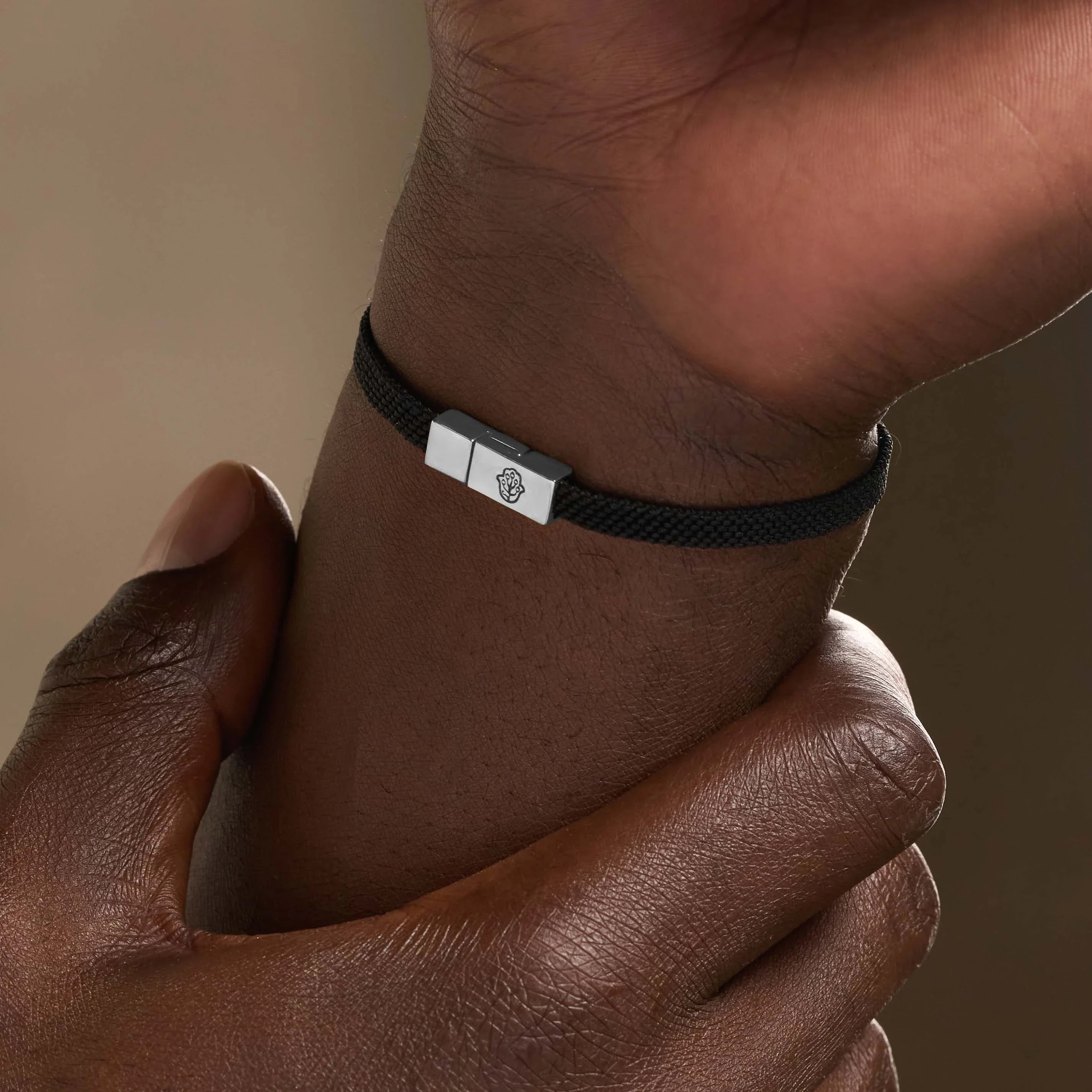 Sacred Abundance Men’s Black String Bracelet