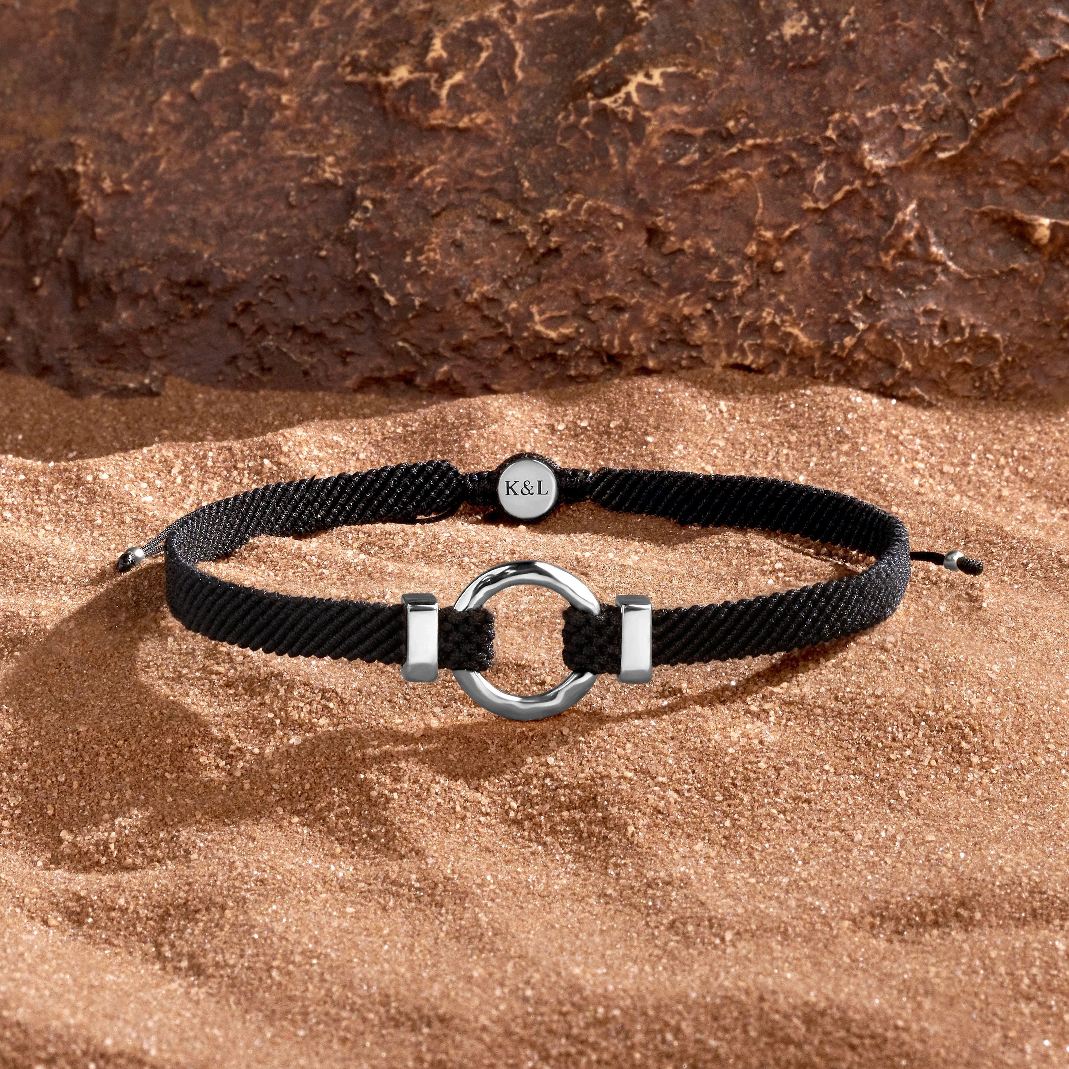 Sacred Abundance Men’s Black String Bracelet