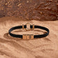 Zen Living Karma Circle Men’s Black String Bracelet