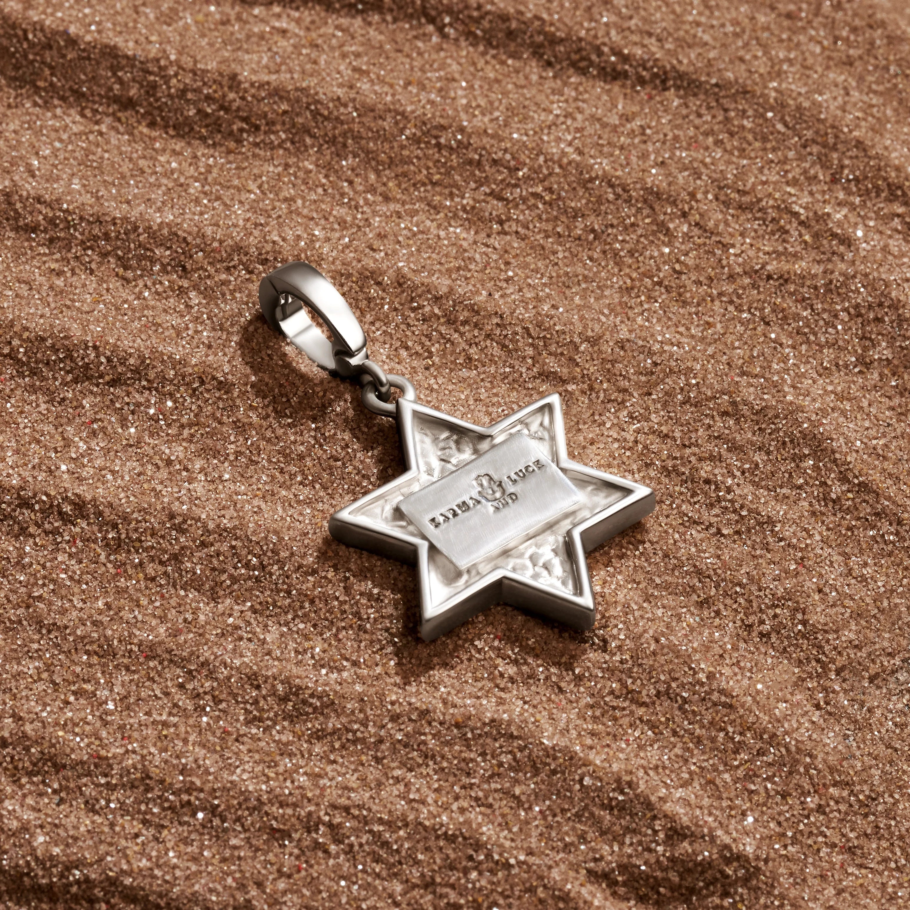 Ancestral Protector - Tiger’s Eye Star of David Charm