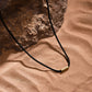 Soulful Exploration Onyx Karma Circle Black String Necklace