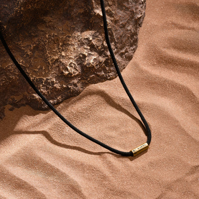 Soulful Exploration Onyx Karma Circle Black String Necklace