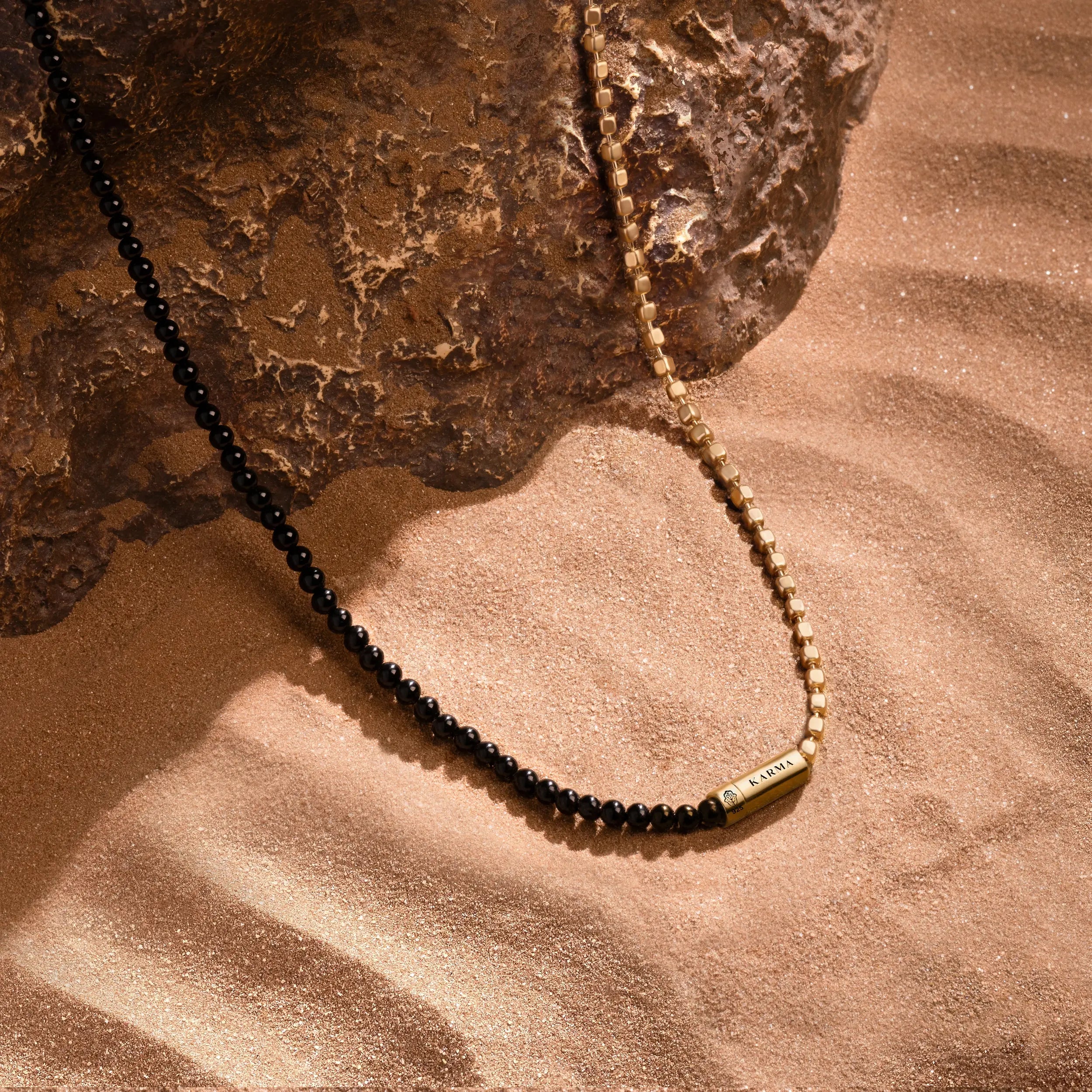 Fearless Spirit Black Onyx Gold Chain