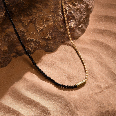 Fearless Spirit Black Onyx Gold Chain