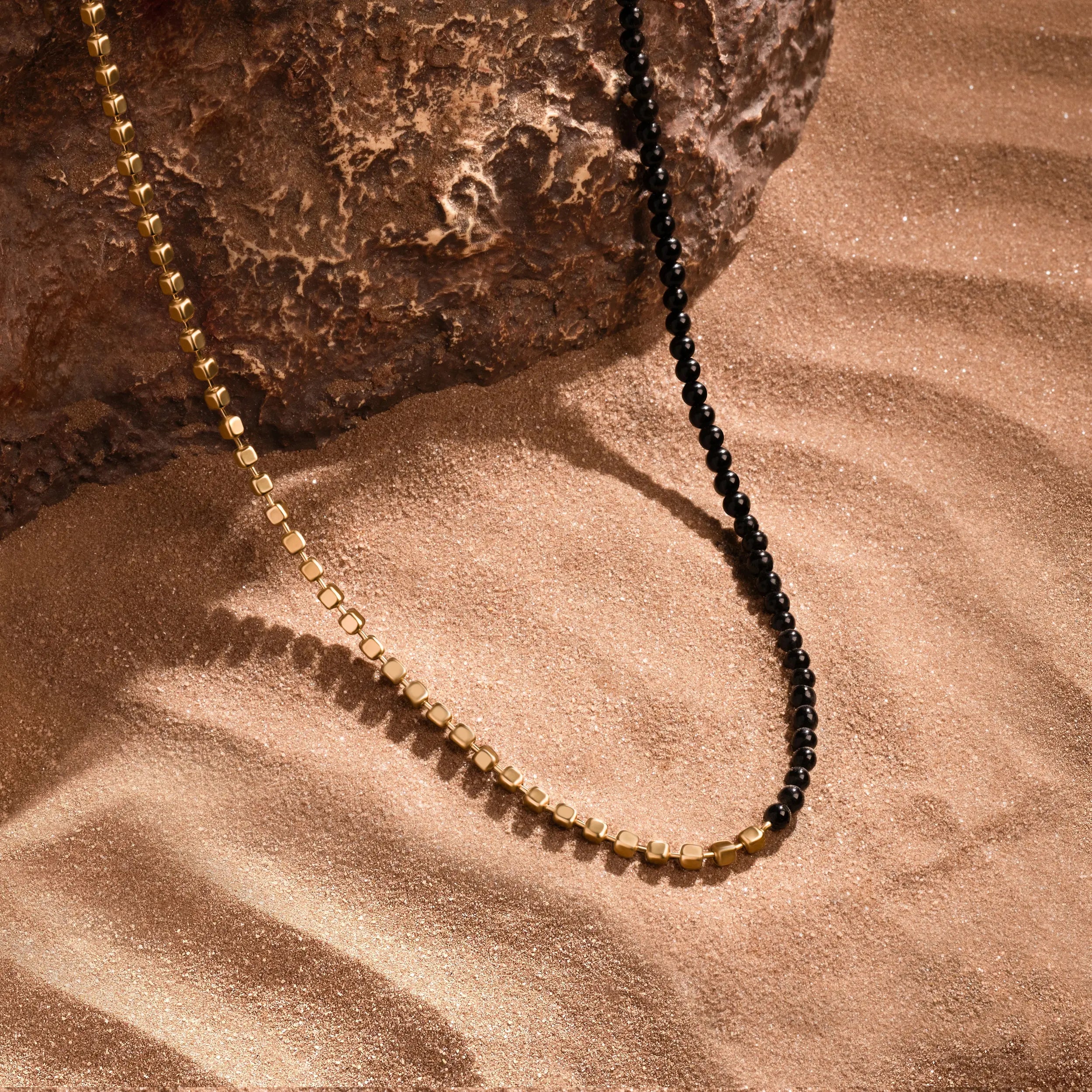 Fearless Spirit Black Onyx Gold Chain