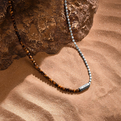 Elevated Fortitude Tiger’s Eye Silver Chain