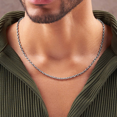 Soulful Harmony Silver Box Chain