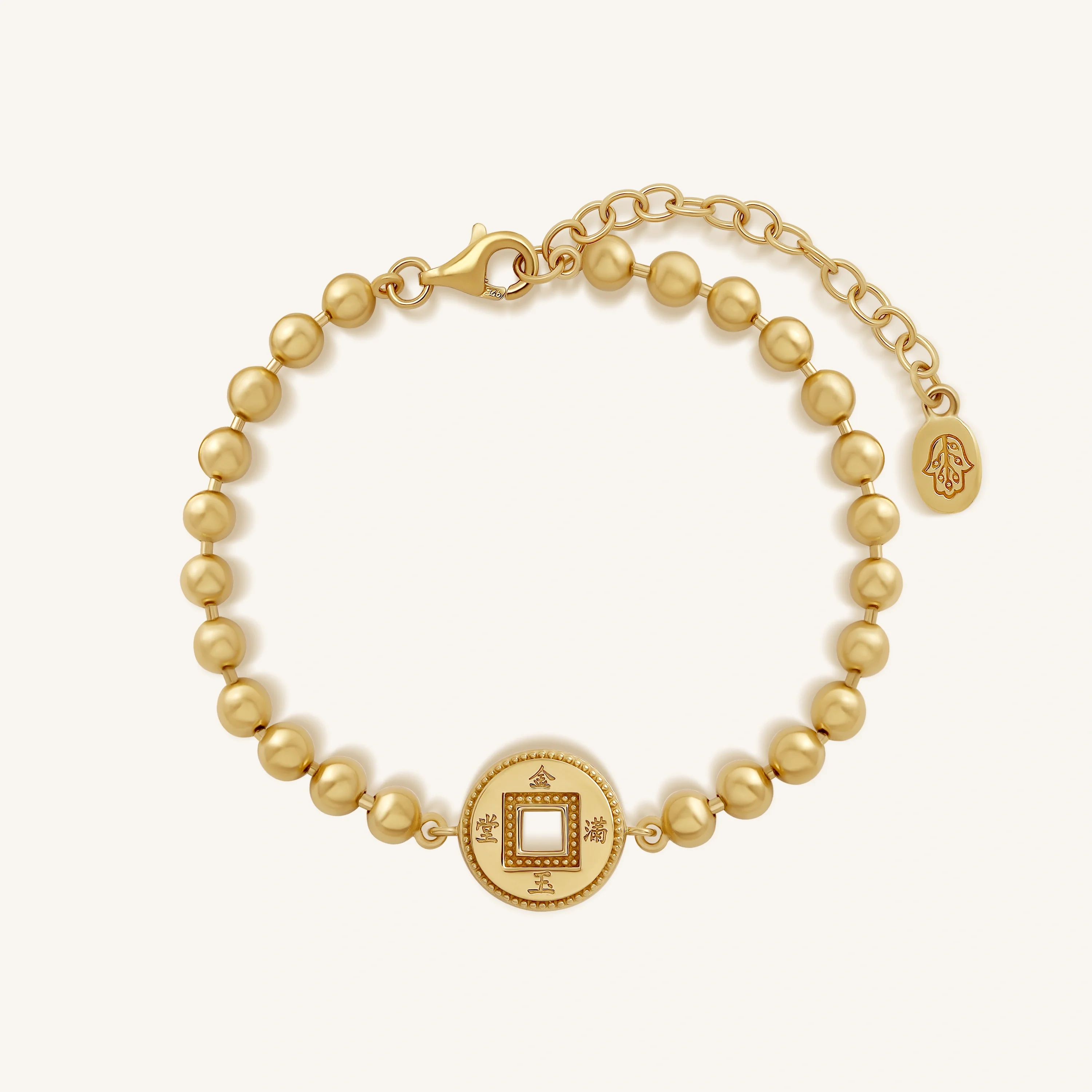 Radiant Fortune Gold Lucky Coin Bracelet