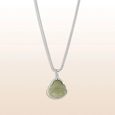 Tranquil Presence Jade Buddha Pendant