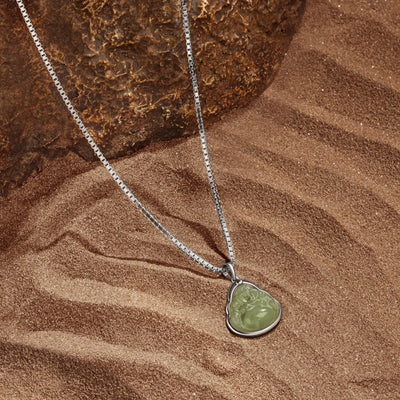 Tranquil Presence Jade Buddha Pendant