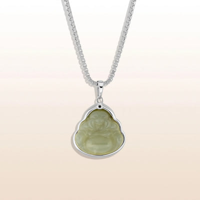 Tranquil Presence Jade Buddha Pendant