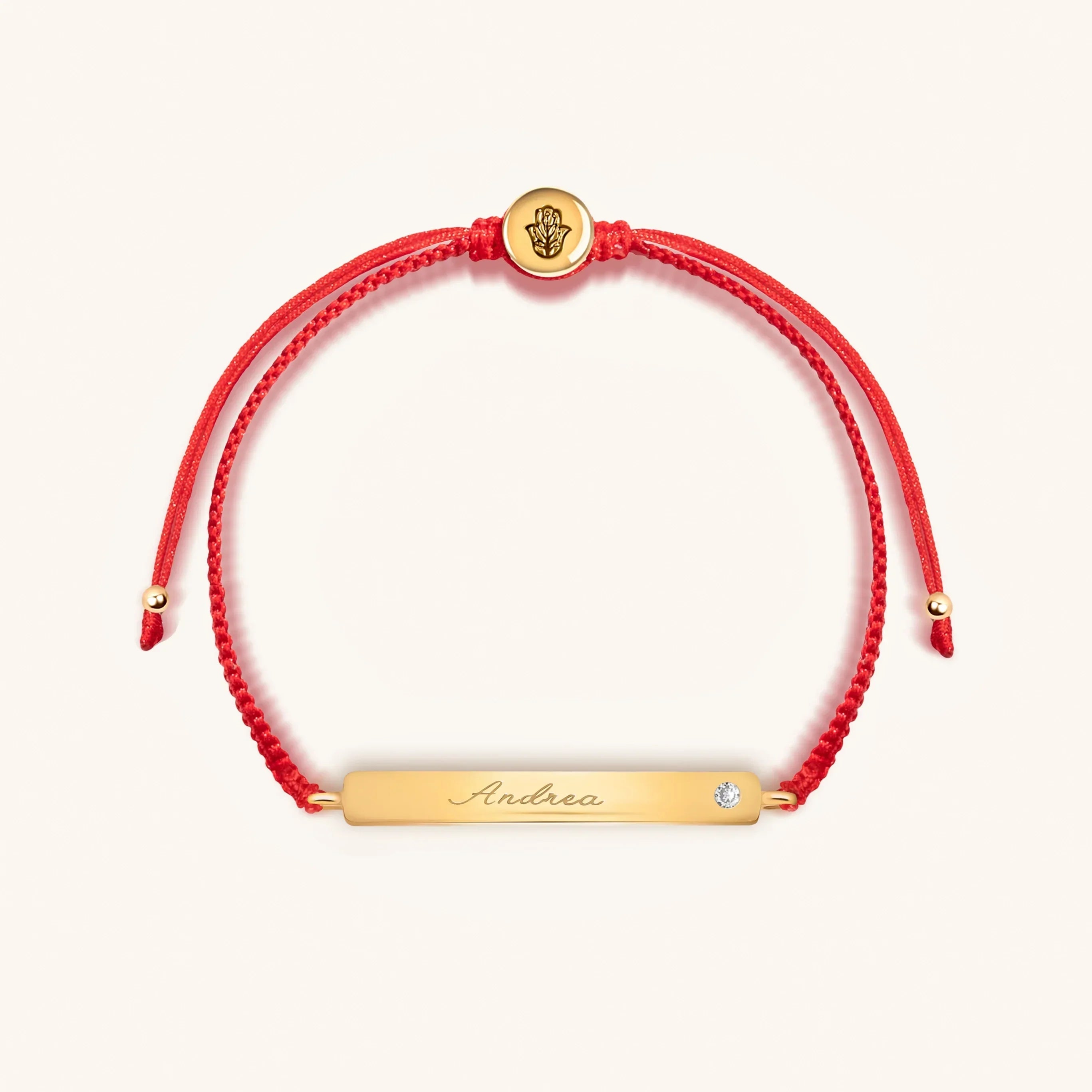 Peaceful Soul Red String Engravable Bracelet