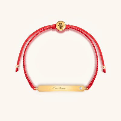 Peaceful Soul Red String Engravable Bracelet
