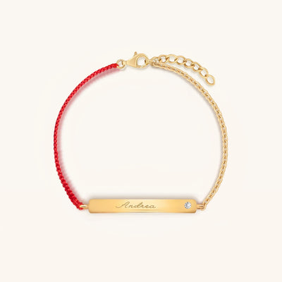 Karmic Fortitude Red String Engravable Bracelet