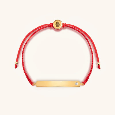 Peaceful Soul Red String Engravable Bracelet