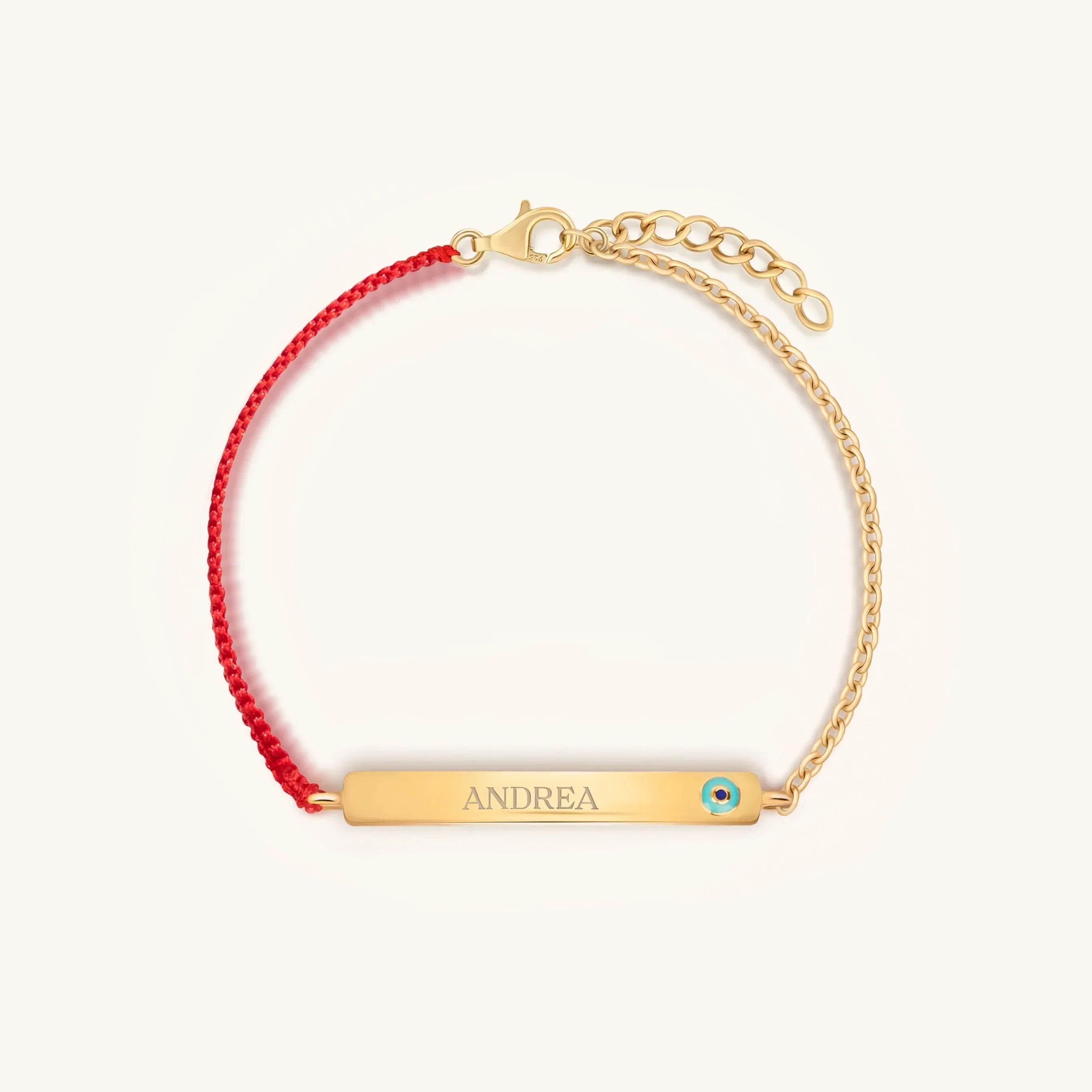 Spiritual Vigilance Evil Eye Red String Engravable Bracelet