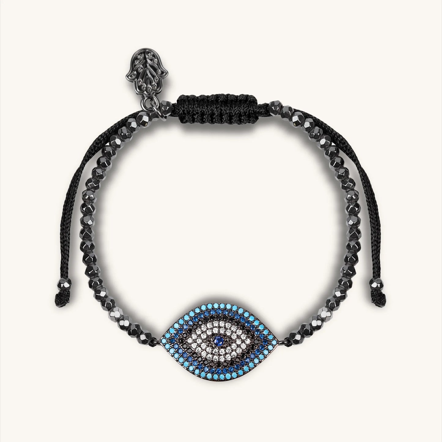 Bright Outlook Hematite Evil Eye Charm Bracelet