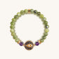 Defensive Trio Jade Stone Evil Eye Bracelet