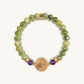 Defensive Trio Jade Stone Evil Eye Bracelet