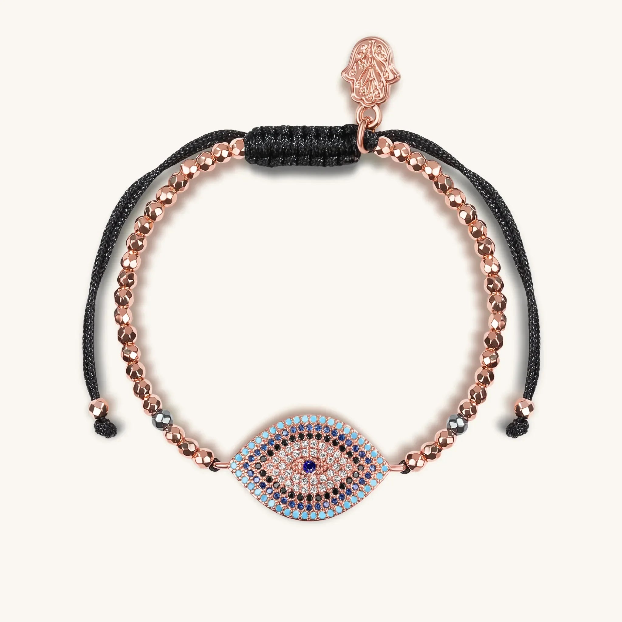 Spirit Warden - Hematite Evil Eye Charm Bracelet