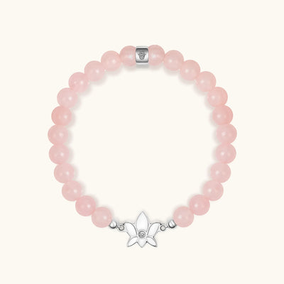 Renewed Inspiration Rose Quartz Lotus Bracelet