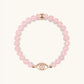 Emotional Healing - Rose Quartz Evil Eye Charm Bracelet