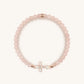 Loyal Support - Rose Quartz Diamond Cross Bracelet