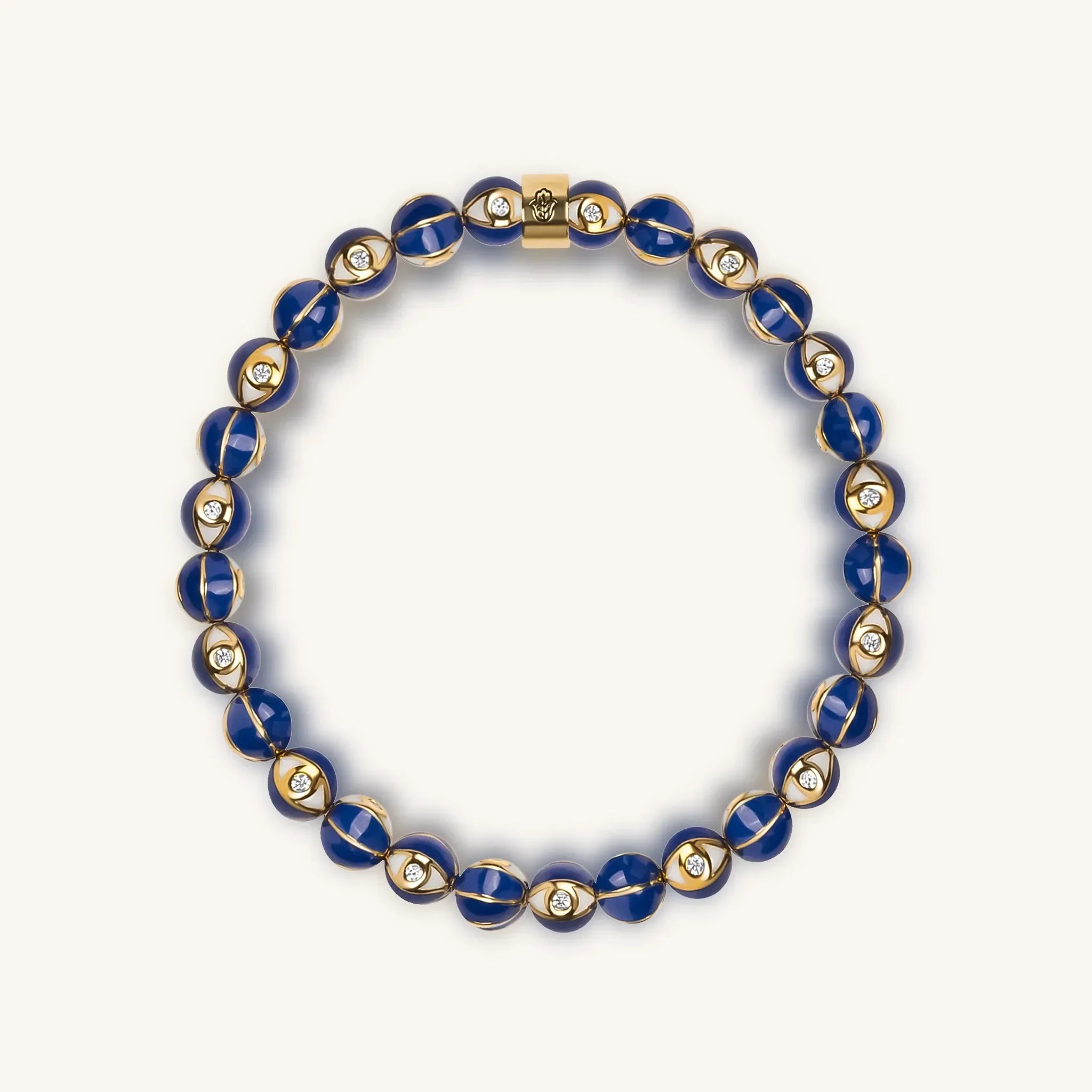 Heavenly Spirit - Navy Enamel Evil Eye Charm Bracelet
