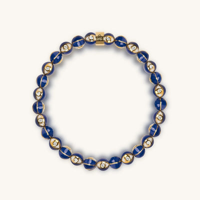 Heavenly Spirit - Navy Enamel Evil Eye Charm Bracelet
