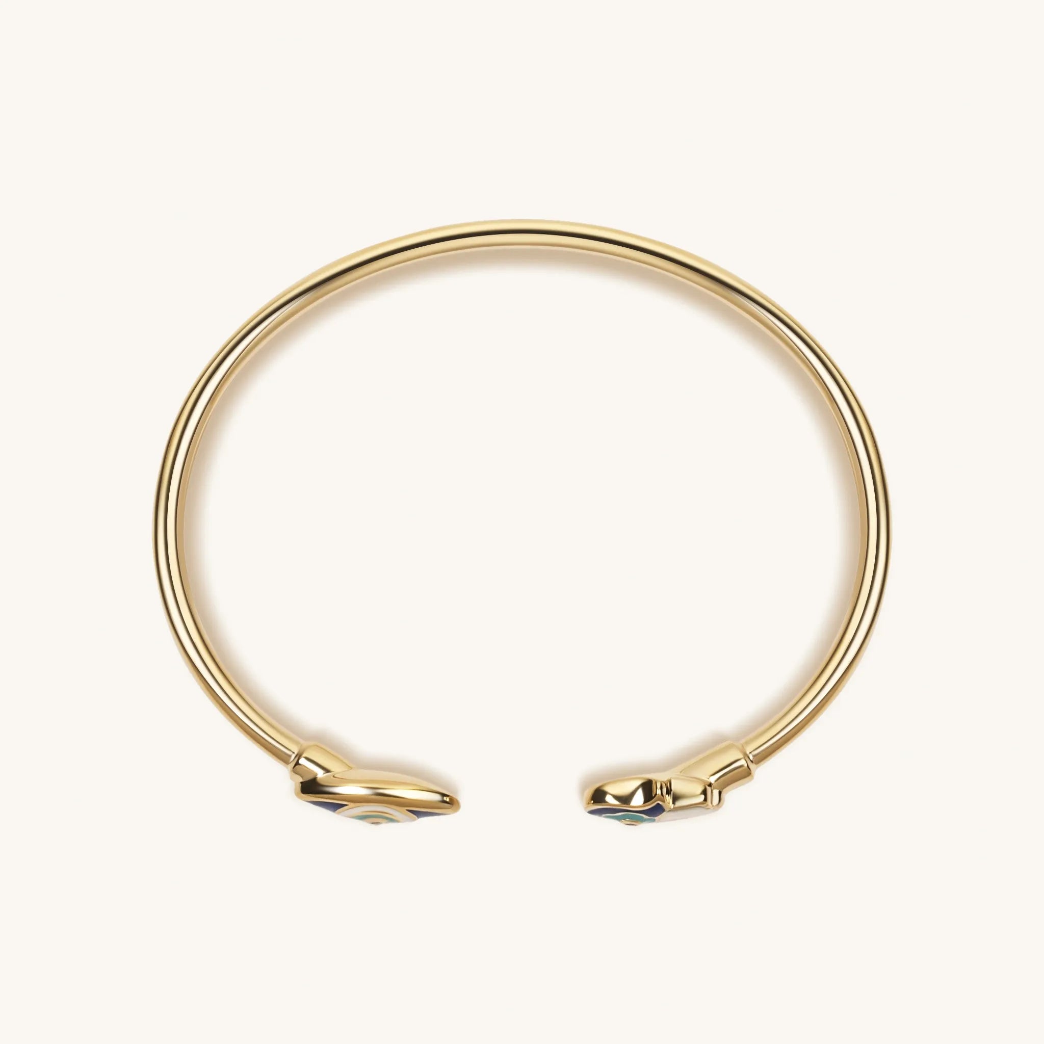 Positive Light - Enamel Hamsa Evil Eye Cuff