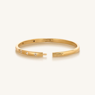 Unwavering Grace Gold Multi Symbol Cuff Bracelet