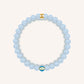 Soothing Rhythm - Aquamarine March Birthstone Evil Eye Bracelet