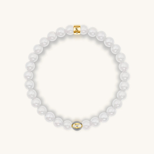 Renewed Inspiration - Moonstone June Birthstone Evil Eye Bracelet