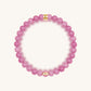 Genuine Peace - Pink Tourmaline October Birthstone Evil Eye Bracelet