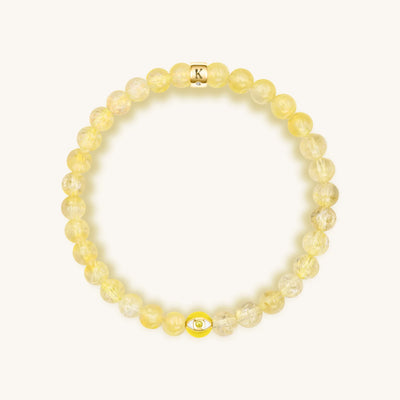 Blessed Sunshine - Citrine November Birthstone Evil Eye Bracelet