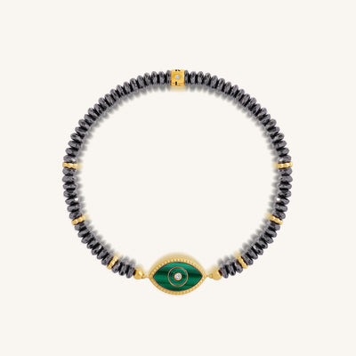 Protective Harmony – Hematite & Malachite Bracelet