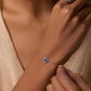 Ocean’s Wisdom Blue Opal Heart Silver Bracelet