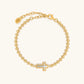 Sparkling Soul Mother of Pearl Cross Bracelet