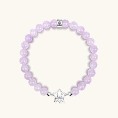 Peace and Purity - Lavender Jade Lotus Bracelet