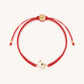 Transcendental Wisdom - Red String Moon & Stars Charm Bracelet