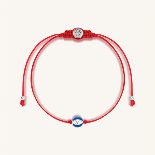 Super Guardian - Navy Enamel Evil Eye Red String Bracelet