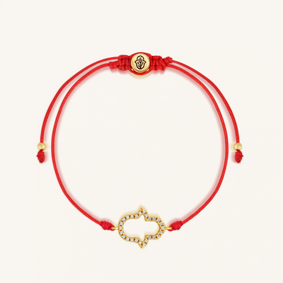 Infinite Guidance Hamsa Red String Bracelet