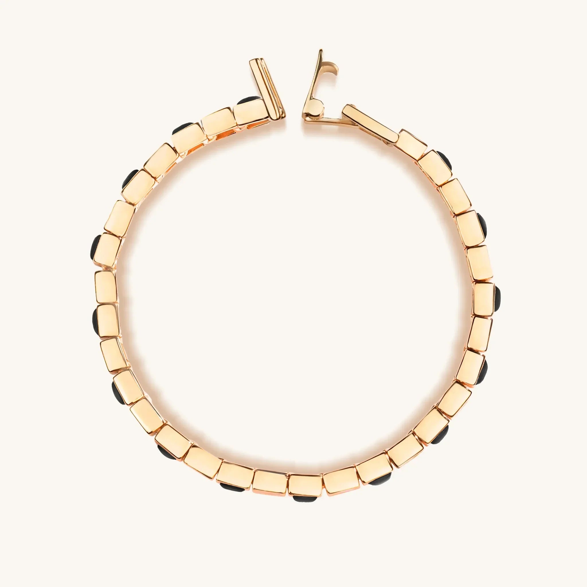 Aligned in Harmony - Multi Charm Onyx Bracelet