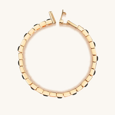 Aligned in Harmony - Multi Charm Onyx Bracelet