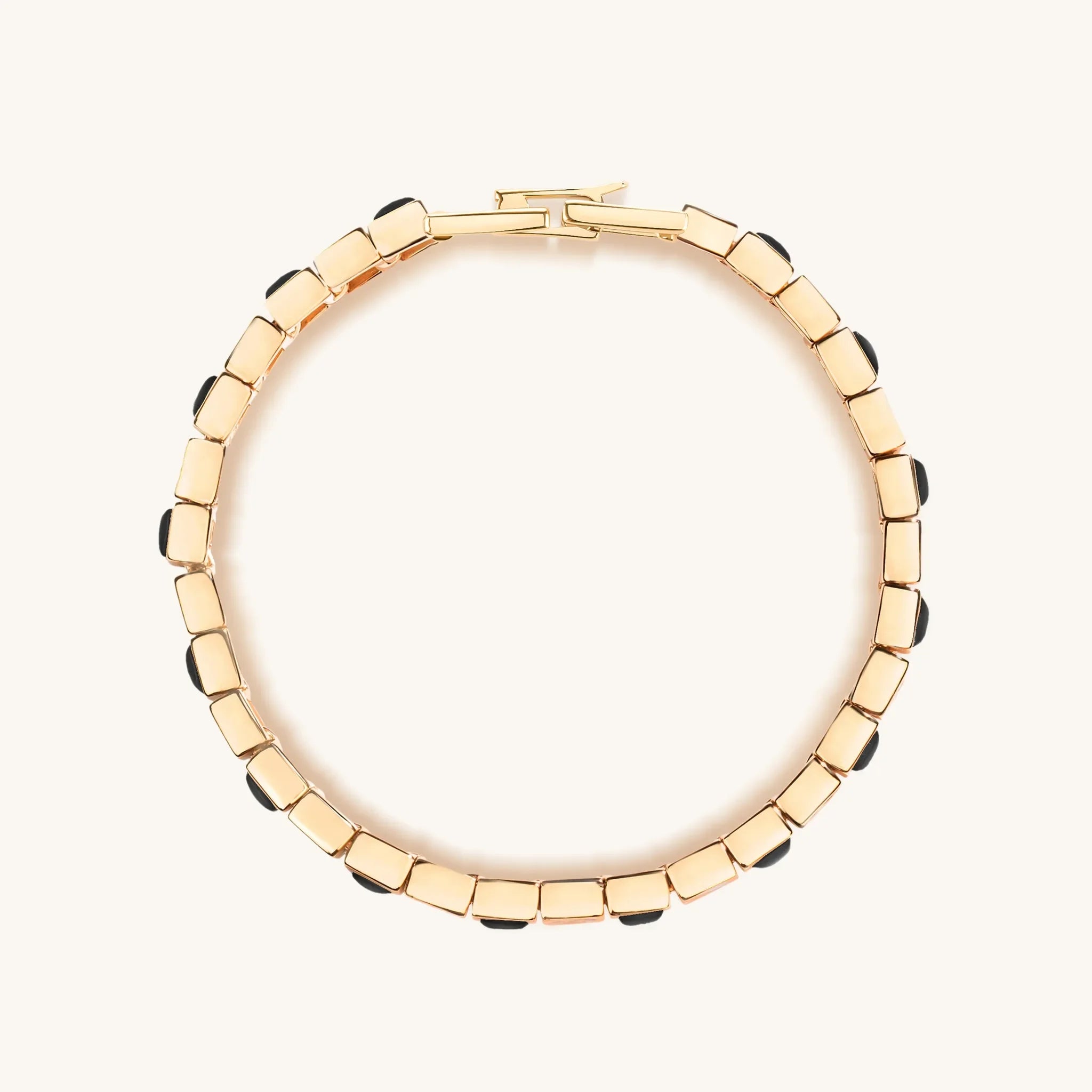 Aligned in Harmony - Multi Charm Onyx Bracelet
